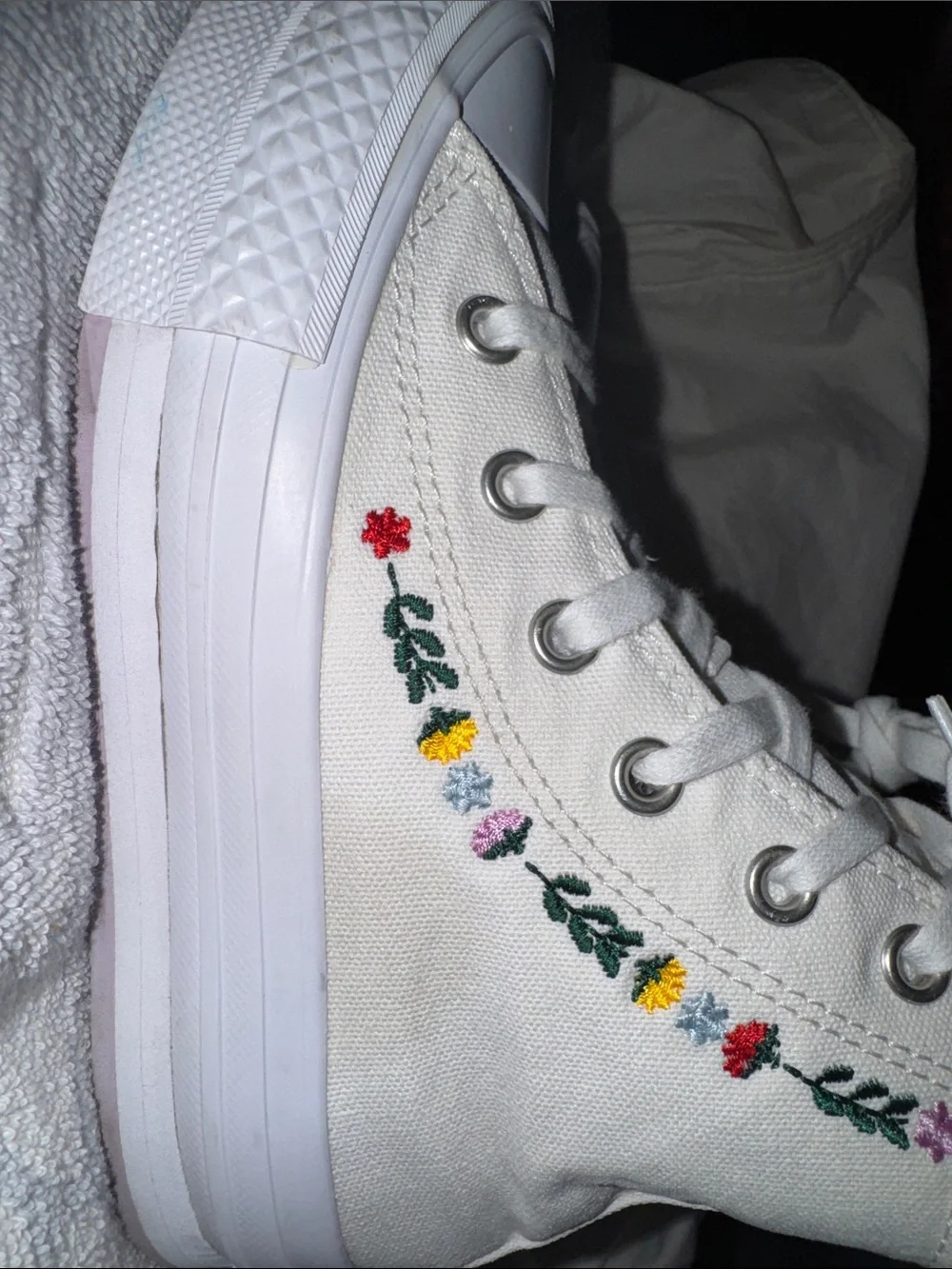 Converse Chuck Taylor All Star EVA Lift Platform High 'Floral Embroidery'